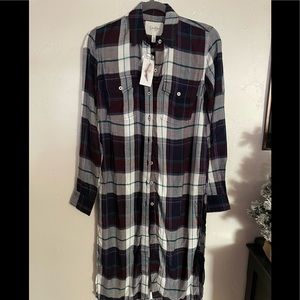 Jessica Simpson Nerine Plaid Lori Duster Shirt